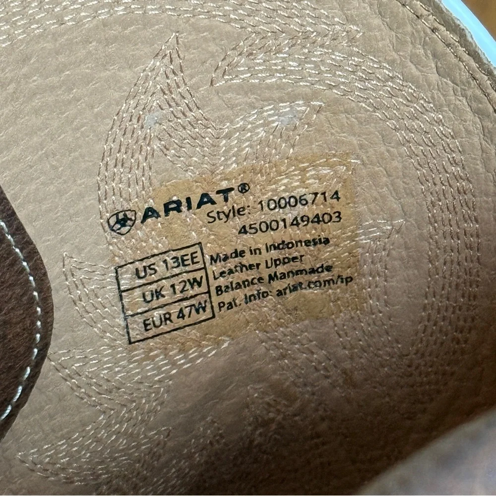 Men’s Ariat Quickdraw Western Boots, Size 13 EE (Wide), Worn once! EUC - Picture 4 of 7